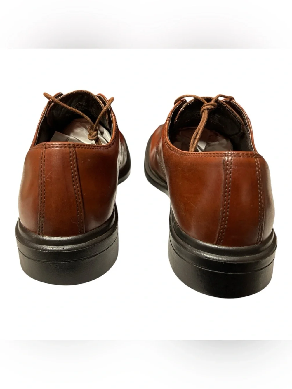 Rockpot Classic Men's Brown Leather Lace-Up Dress square toe lace up Shoes